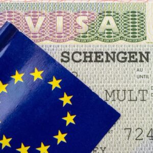 Berlin,-,Feb,10:,Close-up,Of,Schengen,Visa,With,Flag